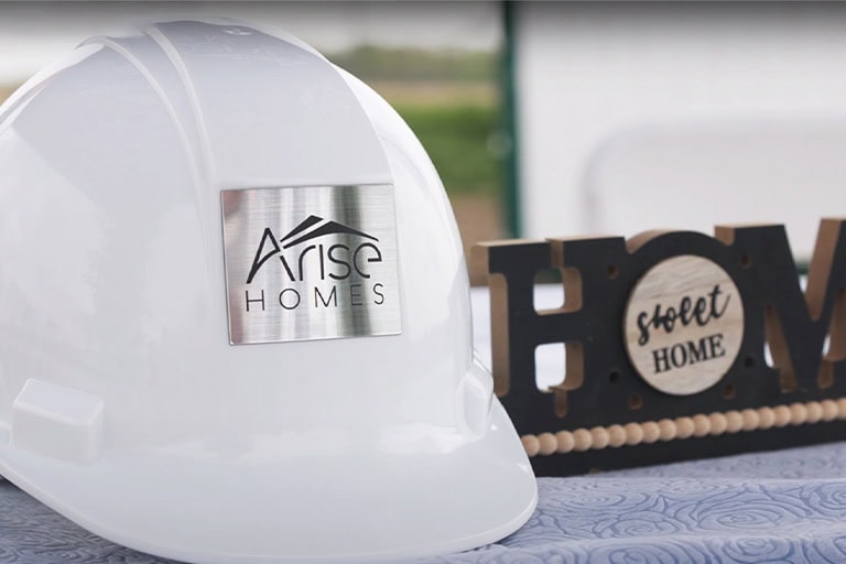 Arise Homes Hard Hat New Home Construction Branding