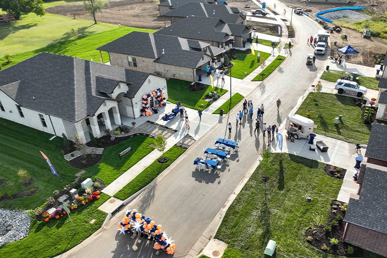 New Homes Open House Event Aerial View
